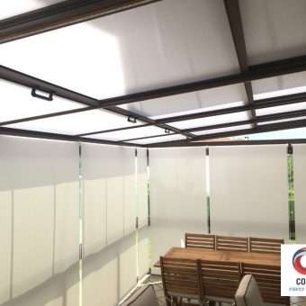 Instalación cortinas enrollables terraza chalet por Comercial Integral CODI