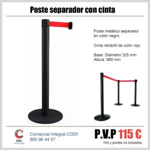 Poste separador protección Covid-19